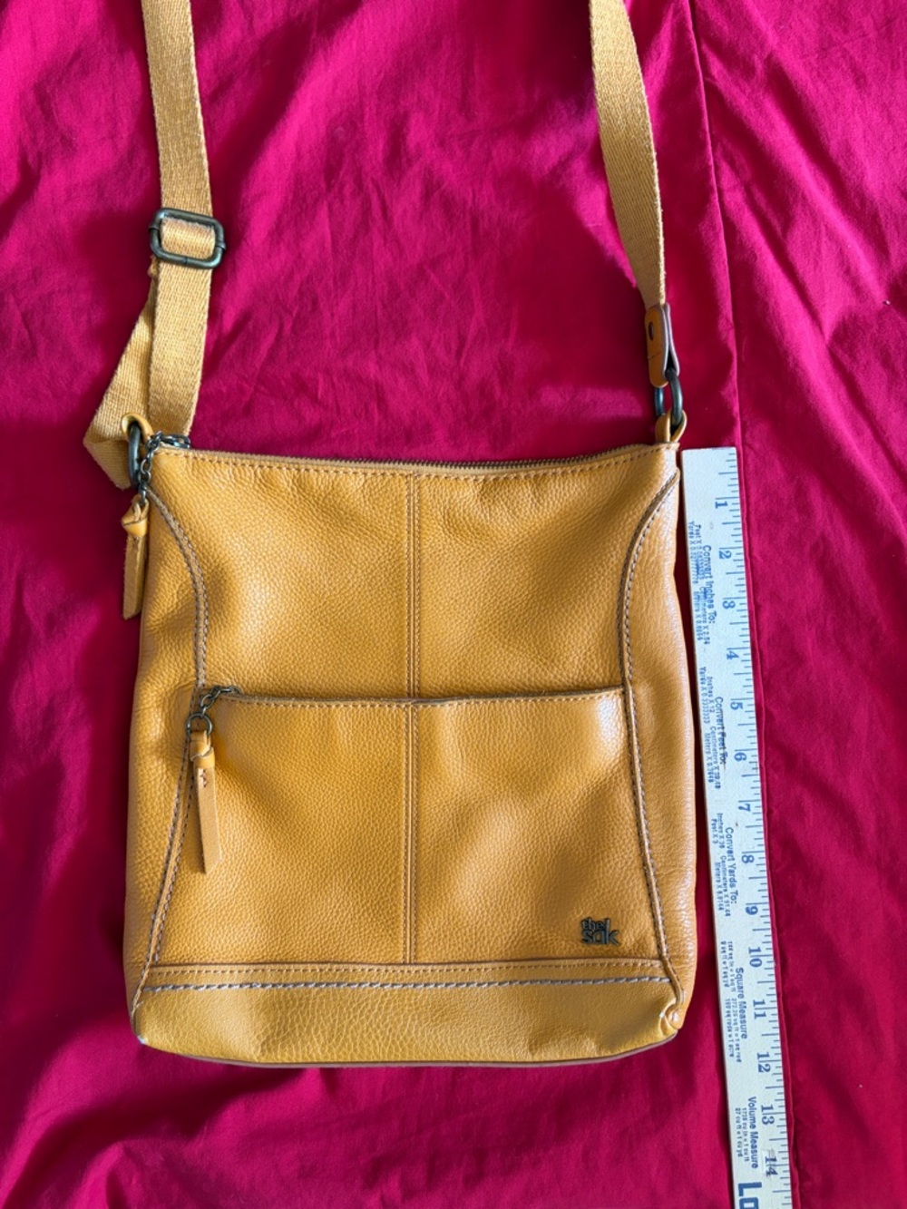 The Sak Crossbody Bag in Mustard Yellow Leather